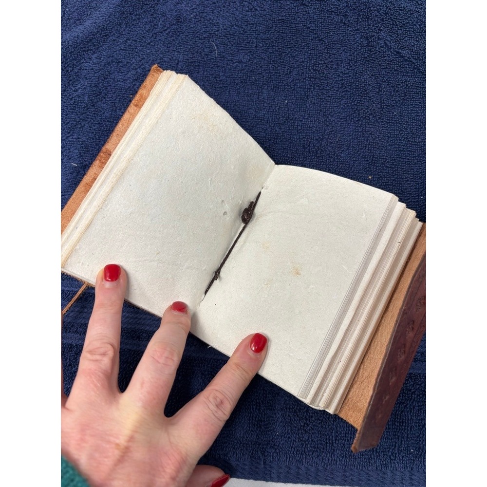 Handmade Leather Journal Notebook Diary Embossed Celtic Design Stone‎ - Picture 3 of 11